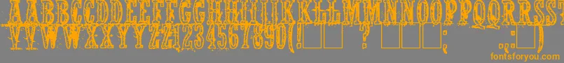 Notwell Font – Orange Fonts on Gray Background