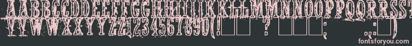 Notwell-Schriftart – Rosa Schriften auf schwarzem Hintergrund