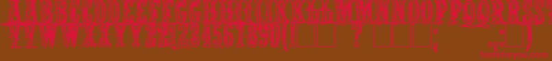 Notwell Font – Red Fonts on Brown Background