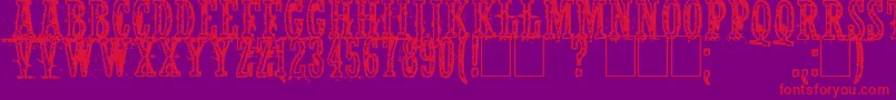 Notwell Font – Red Fonts on Purple Background