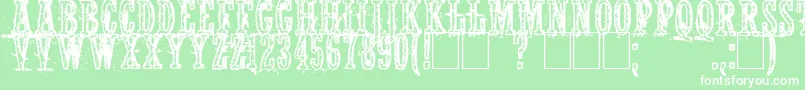 Notwell Font – White Fonts on Green Background