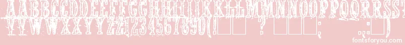Weitere Informationen zur Notwell-Schriftart Notwell-Schriftart – Weiße Schriften auf rosa Hintergrund
