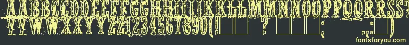 Notwell Font – Yellow Fonts on Black Background