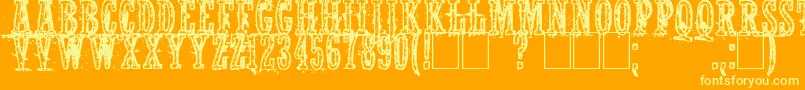 Notwell Font – Yellow Fonts on Orange Background