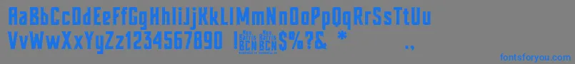 Подробнее о шрифте Nou Barris Bcn Шрифт Nou Barris Bcn – синие шрифты на сером фоне
