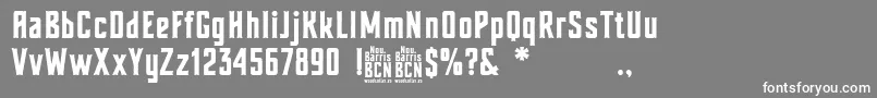Nou Barris Bcn Font – White Fonts on Gray Background