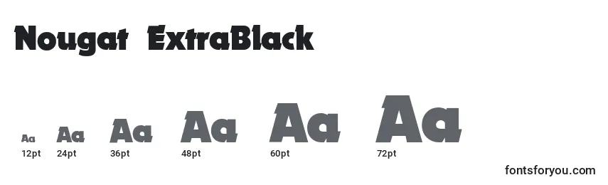 Nougat ExtraBlack Font Sizes