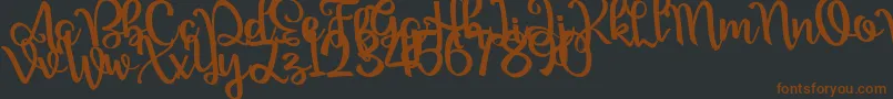 Nour Manise Font – Brown Fonts on Black Background