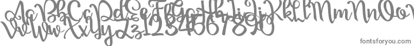フォントNour Manise – 白い背景に灰色の文字