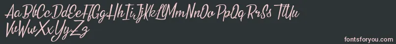 Nouvelle Vague Personal Use Font – Pink Fonts on Black Background