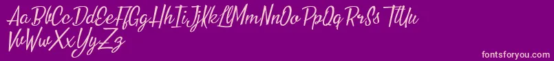Nouvelle Vague Personal Use Font – Pink Fonts on Purple Background