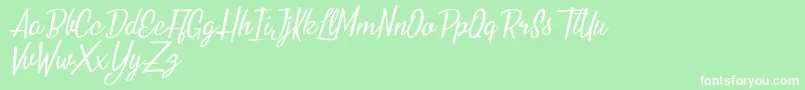 Nouvelle Vague Personal Use Font – White Fonts on Green Background