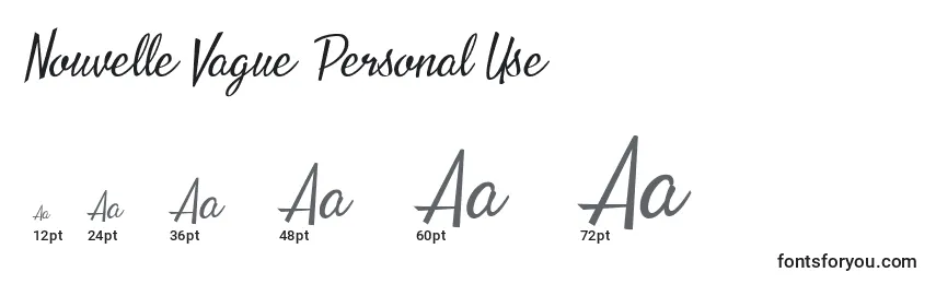 Nouvelle Vague Personal Use Font Sizes