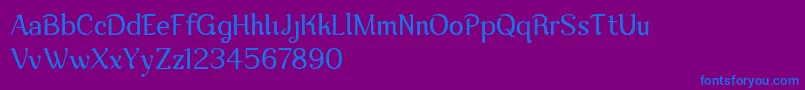 フォントNova Classic Personal Use Only Regular – 紫色の背景に青い文字