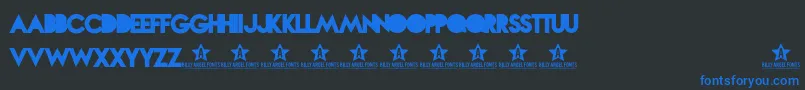 NOVASOLID TRIAL    Font – Blue Fonts on Black Background