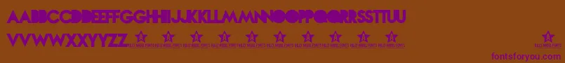 NOVASOLID TRIAL   -Schriftart – Violette Schriften auf braunem Hintergrund