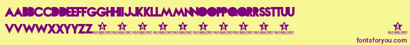 NOVASOLID TRIAL    Font – Purple Fonts on Yellow Background