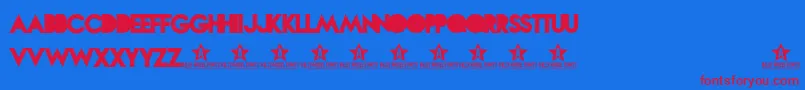 フォントNOVASOLID TRIAL    – 赤い文字の青い背景