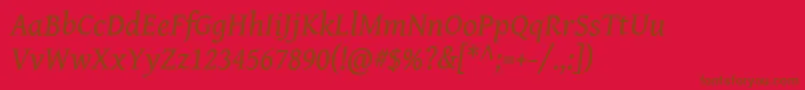 Genbkbasi Font – Brown Fonts on Red Background