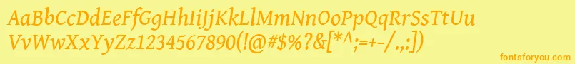 Genbkbasi Font – Orange Fonts on Yellow Background