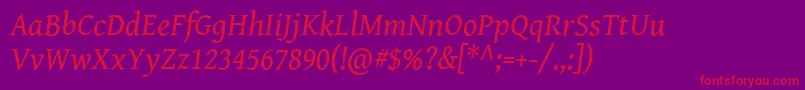 Genbkbasi Font – Red Fonts on Purple Background