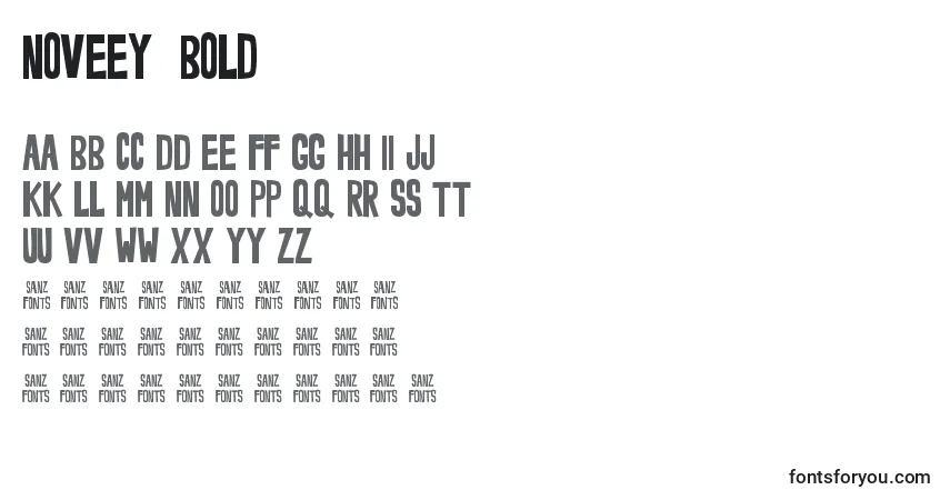 Czcionka Noveey  Bold – alfabet, cyfry, specjalne znaki