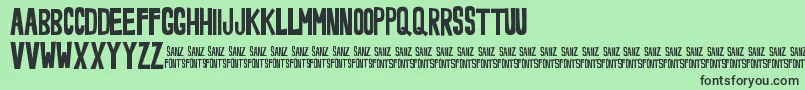 Noveey  Bold Font – Black Fonts on Green Background