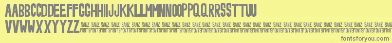 Noveey  Bold Font – Gray Fonts on Yellow Background