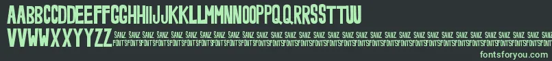 Noveey  Bold Font – Green Fonts on Black Background