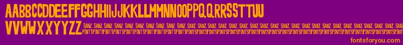 Noveey  Bold Font – Orange Fonts on Purple Background
