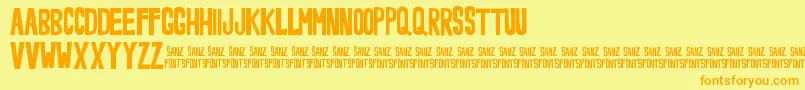 Noveey  Bold Font – Orange Fonts on Yellow Background