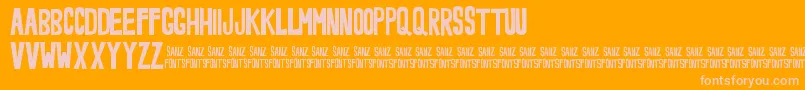 Noveey  Bold Font – Pink Fonts on Orange Background