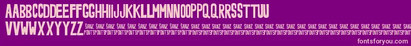 Noveey  Bold Font – Pink Fonts on Purple Background