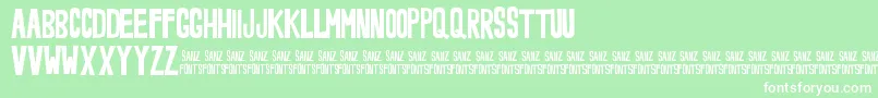 Noveey  Bold Font – White Fonts on Green Background