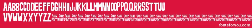 Noveey  Bold Font – White Fonts on Red Background