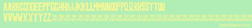 Noveey  Bold Font – Yellow Fonts on Green Background