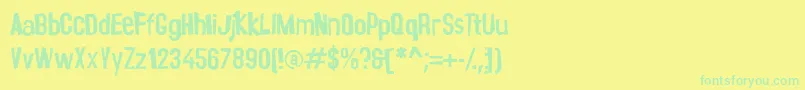 Więcej informacji o czcionce November Rain Czcionka November Rain – zielone czcionki na żółtym tle