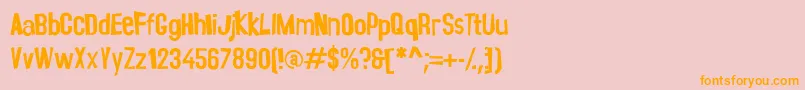 November Rain Font – Orange Fonts on Pink Background