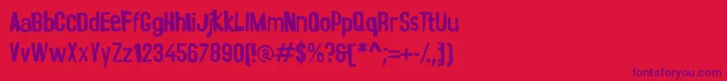 November Rain Font – Purple Fonts on Red Background