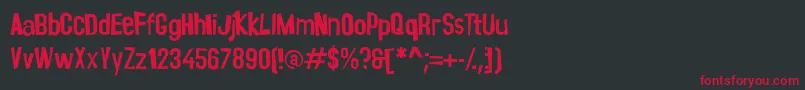 November Rain Font – Red Fonts on Black Background