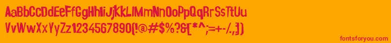 November Rain Font – Red Fonts on Orange Background