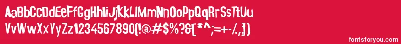 November Rain Font – White Fonts on Red Background