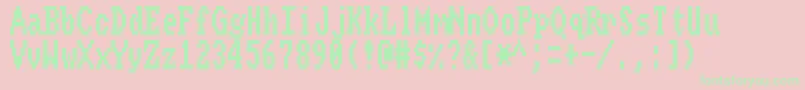 NOVEMBER Font – Green Fonts on Pink Background