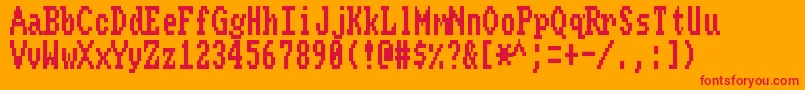 NOVEMBER Font – Red Fonts on Orange Background