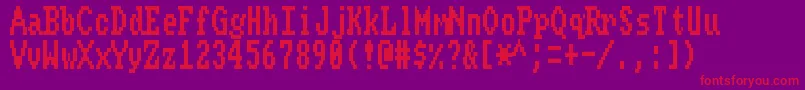 フォントNOVEMBER – 紫の背景に赤い文字