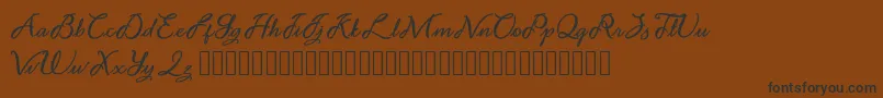 Fonte Noviyani Demo – fontes pretas em um fundo marrom