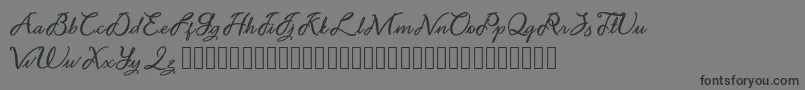 Noviyani Demo-Schriftart – Schwarze Schriften auf grauem Hintergrund