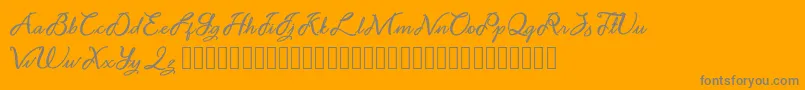 Noviyani Demo-Schriftart – Graue Schriften auf orangefarbenem Hintergrund