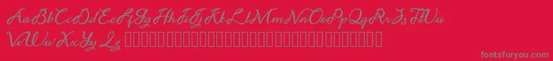 フォントNoviyani Demo – 赤い背景に灰色の文字