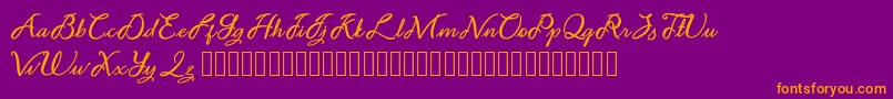 fuente Noviyani Demo – Fuentes Naranjas Sobre Fondo Morado